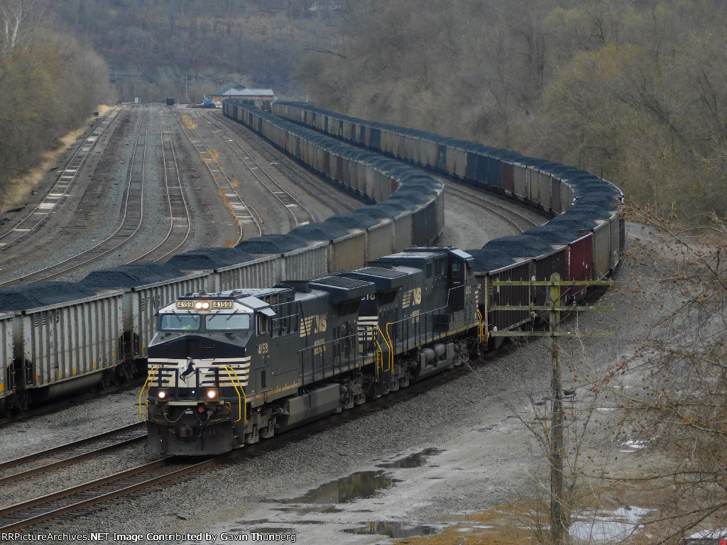 Northbound loaded coal by West Brownsville